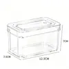 Caja de almacenamiento para refrigerador, juego de 10 piezas, juego de cajas transparentes de PET, caja apilable para conservar la frescura, caja de almacenamiento para snacks, contenedor de frutas