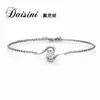 Nueva joyería de plata S925 con diamantes Daisini, simple europea y americana, geométrica, adelgazante, pulsera ajustable