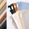 Camiseta de Manga Larga de Algodón Peinado Puro de 230g para Otoño para Hombres y Mujeres, Puños de Canalé, Camiseta Básica de Manga Larga Holgada para Hombres, Transfronteriza
