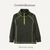 Ropa interior térmica para niños Otoño e Invierno Niños y Niñas Cuello semi-alto Ropa interior térmica Cepillada Ropa interior para bebé Tops para hombre Estilo Padre-Hijo