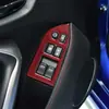 Adequado para Subaru BRZ peças internas modificadas de fibra de carbono vermelha Painel do levanta-vidro do Subaru
