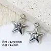 Colgante de Aleación de Estrella de Mar Fresca Incrustada con Resina Colgante Material para Collar Pendiente Llavero Hecho a Mano DIY