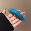 Pinza de Plátano Azul Pavo Real Pinza para Cola de Caballo Alta Pinza de Cabello Rojo Ankola Pinza de Cabello de Temperamento Pinza de Disco para Parte Trasera de la Cabeza Femenina