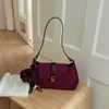Bolsa de Axila em Couro com Cera para Uso Diário para Mulheres, Nova Coleção Primavera 2026 Bolsa de Ombro Transversal Vintage Francês de Luxo Discreto