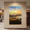 Pintura Decorativa de Paisagem da Grande Muralha da China, Pintura de Parede para Riqueza e Boa Sorte, Cenário de Montanha Feng Shui, Pintura de Parede para Fundo de Entrada de Escritório ou Sala de Estar