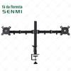 Braço de Suporte de Monitor Multifuncional de Tela Dupla de 13-32 polegadas Braço de Suporte de Exibição Giratório de Tela Única Ajustável Sem Degraus