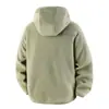 81826588 Chaqueta polar unisex en gris roca, azul brumoso, negro oscuro y verde guisante para invierno y primavera