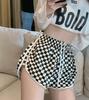 Pantalones de Cuadros Tablero Cintura Alta Shorts Casuales Verano Sueltos Pantalones Deportivos Pantalones Cortos Calientes Ropa Exterior Spice Girls Comercio Exterior Transfronterizo Se Puede Marcar