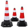 Cone de borracha para estrada 50 cm Cone de sorvete de plástico de borracha Barril de cone reflexivo 90 cm Cone de trânsito Isolamento de bloqueio de estrada de segurança Pier