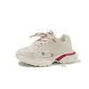 Tênis de solado grosso resistentes ao desgaste estilo "dad shoes" para meninas, nova moda outono 2026, sapatos de malha versáteis, tênis esportivos casuais confortáveis para meninos