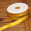 9Yw Fita Amarela Dourada de Poliéster Fita Embalagem de Chá Fábrica de Fragrâncias Fita de Embalagem Fita para Bolo Fita de Tecido Presente