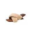 Pantuflas peludas de tiras cruzadas para usar al aire libre, nueva colección otoño/invierno 2026, sandalias de cuña coreanas estilo hada, zapatos de mujer de punta cuadrada