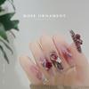 50 Celebridades de Internet Maillard Dos Tonos Flor de Rosa Difuminada Diamante de Resina Estereoscópico Joyería Popular Retro Diamante para Uñas