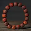 Talla de Cuerno de Rinoceronte en Palo de Rosa para Atraer Riqueza, Pulsera de Cuentas Talladas, Pulsera de Cuentas de Madera, Cuentas Budistas, Cuentas de Juguete, Cuentas de Rosario