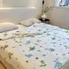 Estilo Novo de Primavera e Verão, Colcha de Verão de Algodão Tricotado, Colcha de Resfriamento de Verão para Crianças, Colcha de Ar Condicionado para Soneca no Jardim de Infância, Colcha Fina Lavável à Máquina Individual/Dupla
