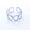 Anillo de apertura de acero de titanio antiguo de gran venta que no se desvanece, diseño de nicho para amantes del anillo de acero inoxidable, joyería al por mayor