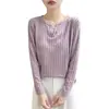 Suéter de punto con cuello retro estilo francés para mujer, nueva colección otoño/invierno, corte ajustado, manga larga, se puede usar como prenda exterior o como capa interior