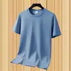 Comercio Exterior Cuello Redondo Estilo Coreano Moda de Verano para Hombre Sudadera Fina de Moda Nueva Camiseta de Manga Corta para Hombre
