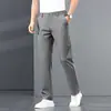 Pantalones Casuales de Negocios para Hombre de Verano Formal Sueltos Delgados Pantalones de Vestir Talla Grande Rectos Pantalones de Seda de Hielo Nuevos