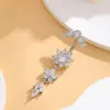 Anel de Umbigo Europeu e Americano com Flor e Zircônia Redonda 23 Anéis de Umbigo com Rosca Externa Joias para Piercing Corporal