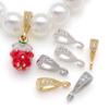 Chapado en Oro Real de 18K Plata Gruesa Color Blanco Dorado Zirconia que Conserva el Color Hebilla de Semilla de Melón de Tres Vías Pulsera DIY Colgante Accesorios de Joyería