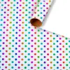Dropshipping Transfronterizo Papel de Regalo de Papel Recubierto 80g Papel de Regalo de Cumpleaños Colorido con Puntos Estampado en Caliente de Alta Gama Simple