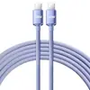 Cabo de Dados Jingyao 120W Carga Rápida Tipo-C Duplo Aplicável a Apple 15 Huawei Android PD Carga Rápida Linha de Carregamento C para C
