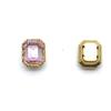 Ventas Directas de Fábrica Cesta de Flores Pinza Larga Octogonal Pinza de Diamante Todo Vidrio Hebilla Cosida a Mano Accesorios de Joyería Ropa Vestido de Boda DIY
