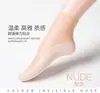 Calcetines de algodón en la parte inferior primavera y verano calcetines de tubo de algodón antideslizantes anti-gancho seda color carne resistentes al desgaste transparentes finos calcetines para mujer