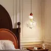 Luminária Pendente Vintage Flor Rosa de Cabeceira Lâmpada Pendente de Entrada de Corredor Latão Retrô Francês Onda de Água casagd Ferro