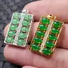 Pingente de Jade Jaspis de Taiwan Pingente de Ábaco Rocha de Quartzo Pingente de Ábaco de Jade Pingente Verde Espinafre Pingente Colar Pingente de Jade