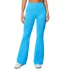 Pantalones de yoga acampanados de cintura alta sin costuras, con diseño levanta glúteos, alta elasticidad, transpirables, de secado rápido y adecuados para correr al aire libre, fitness y otras actividades deportivas.. Modelo 5112