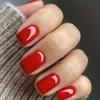 Cross-border Wearable Feminino Nail Art Atacado Simples Médio-retangular Cor Sólida Nail Art Patch Wear Armor Venda por atacado