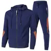 Nuevo Conjunto Casual de Dos Piezas para Hombre de Primavera y Otoño con Sudadera con Capucha y Ropa Deportiva, Atuendo Casual Ajustado para Hombre