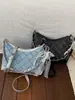 Bolso de Hombro de Moda Trendy para Mujer Primavera 2026, Bolso de Axila de Cadena de Pedrería de Alto Valor, Bolso Cruzado Texturizado para el Trabajo