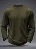 Otoño/Invierno 2026 Nuevo Sudadera Casual de Manga Larga con Cuello Redondo de Color Sólido para Hombre, Exportación Europea y Americana a Amazon