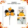 Ramos de crisantemos artificiales negros y naranjas para Halloween transfronterizos, decoraciones de mesa para el hogar del Día de Muertos, decoración de escenas de fiesta, flores artificiales