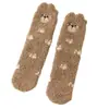 Calcetines Lindos de Orejas de Animal Peludas Tridimensionales hasta la Mitad de la Pantorrilla Diseño de Dibujos Animados Otoño e Invierno Calcetines Gruesos para el Suelo Calcetines para Dormir
