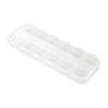Caja de Almacenamiento de Esmaltes de Uñas Grande de 12 Compartimentos Rectangular a Prueba de Polvo Caja de Plástico para Joyería con Tapa Separada Caja para Esmaltes de Uñas