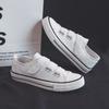 Zapatos de Lona de Caña Baja Estilo Coreano para Mujer Primavera Nuevos Zapatos Blancos de Velcro Zapatos Perezosos para Estudiantes Zapatos Vulcanizados Zapatos de Tela Cf005