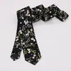 Gravata de algodão masculina e feminina floral de algodão 6cm estreita casual gravata feminina gravata com padrão fabricantes em estoque