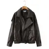 Moda Europea y Americana Transfronteriza Popular en Aliexpress Silueta Retro de Motociclista Bolsillo con Cremallera Oversize Chaqueta Genial