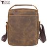 Bolso de Hombro de Cuero Retro Personalizado por el Fabricante Multifuncional de Gran Capacidad Primera Capa Cuero Vacuno Bolso Casual Cruzado para Hombre