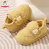 Zapatos para Niños Babudou 2025 Nuevos Botas de Nieve para Niños Pequeños de Invierno Zapatos de Algodón Simples Antideslizantes de Suela Gruesa para Interiores y Hogar