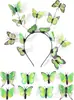 Diadema de mariposa de simulación transfronteriza actuación pasarela escenario tocado exagerado niños diadema de hada Mori fiesta Guirnalda
