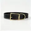 Collar de Cuero de Latón Collar para Mascotas Collar para Perro de Piel de Vaca Collar para Perro Hecho de Piel de Vaca de Primera Capa para Perros Grandes, Medianos y Pequeños, Cosido a Mano