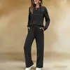 Conjunto de Duas Peças Novo Outono 2026 Moda Feminina Europeia e Americana Comércio Exterior Transfronteiriço Conjunto de Top e Calça Wide Leg