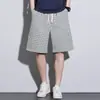 2026 Nuevos Pantalones Cortos de Gasa de Burbujas Azules y Blancos Estilo Japonés para Hombres y Mujeres, Pantalones Finos Sueltos de Verano con Cordón de Cinco Puntos para Parejas