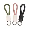 Chaveiro de metal niquelado com argola pequena, acessório de pingente criativo para mochilas, design simples e estiloso