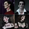 Tatuagem Adesivos Rosto de Fantasma Palhaço Novo Halloween Esquadrão Suicida Tatuagens para Braço Rosto